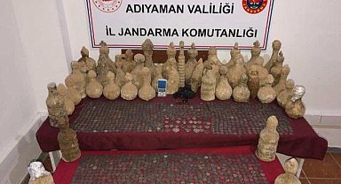 Adıyaman’da tarihi eser operasyonunda 1578 sikke ele geçirildi