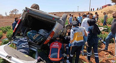 Adıyaman'da hafif ticari araç şarampole düştü: 2'si ağır 5 yaralı