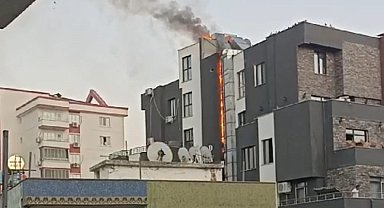 Batman'da 7 katlı binada korkutan yangın