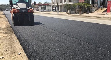 Eski Besni Caddesinde asfalt çalışması