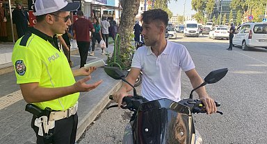 Adıyaman'da, 'Kask' denetimi yapıldı