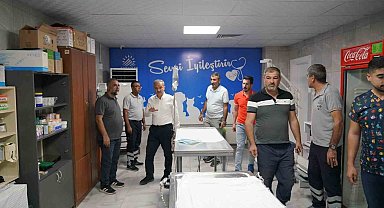 Kılınç, veteriner müdürlüğündeki çalışmaları inceledi
