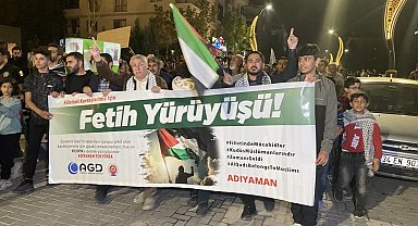 Adıyaman'da Filistin'e destek yürüyüşü