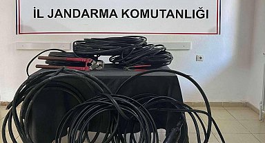 Kablo hırsızları yakalandı