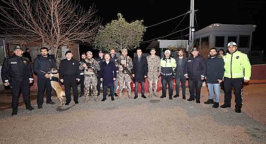 Vali Varol nöbette olan ekiplerin yeni yılını kutladı