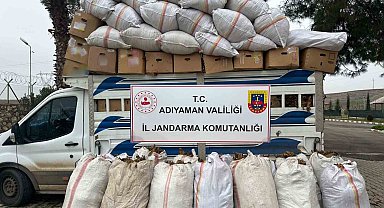 Adıyaman'da kaçak tütün yakalandı
