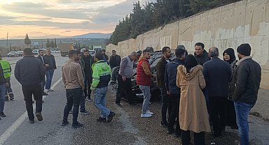 Takla atarak istinat duvarına çarptı