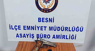 Besni'de silah ele geçirildi