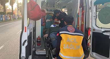 Yol ortasına düşen taş kazaya neden oldu: 1 yaralı