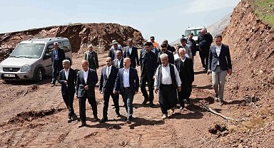 Çelikhan'da kırsal afet konutları inşaat alanı