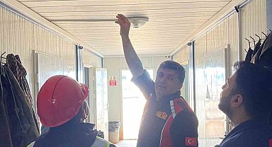 İşçilerin kaldığı alanlarda yangına karşı önlemler incelendi