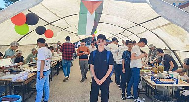 Kahta'daki lise öğrencileri Gazze yararına yardım organizasyonu düzenledi