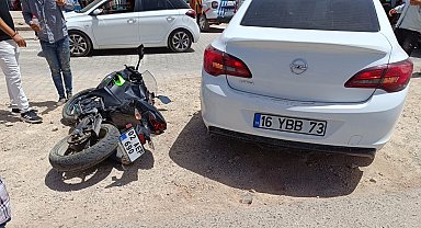 Otomobil ile motosiklet çarpıştı: 1 yaralı
