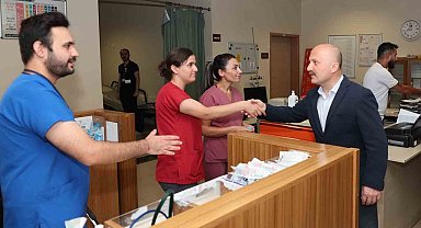 Vali Varol, hastane çalışanlarının bayramını kutladı