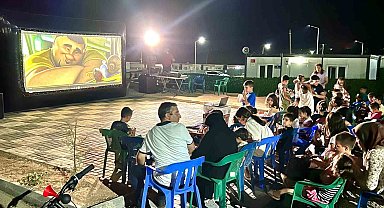 Adıyaman'da çocuklar için açık hava sineması etkinliği düzenlendi