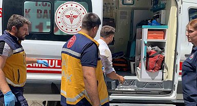Devrilen motosikletin sürücüsü yaralandı