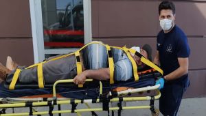 5 metre yükseklikten düşen inşaat işçisi yaralandı