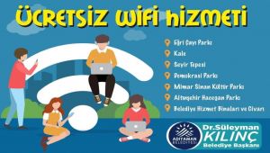 Adıyaman Belediyesi 7 noktada ücretsiz Wi-Fi hizmeti başlattı