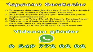 Adıyaman Belediyesi’nden 23 Nisan’a Özel Şiir Yarışması