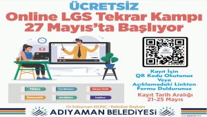 Adıyaman Belediyesi’nin online hızlandırılmış LGS kursuna kayıtlar devam ediyor