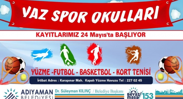 Adıyaman Belediyesi Yaz Spor Okullarına Kayıtlar Başladı