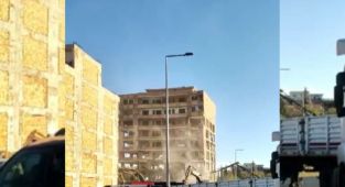 Adıyaman'da 8 katlı bina büyük gürültüyle yıkıldı - Videolu Haber