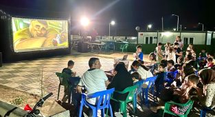 Adıyaman'da çocuklar açık hava sineması etkinliği düzenlendi