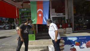 Adıyaman'da esnaflardan Azerbaycan'a bayraklı destek - Videolu Haber