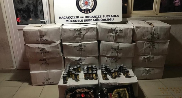 Adıyaman'da Kaçak Bin 825 Kaçak İçkiye 1 Gözaltı