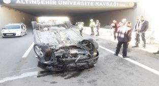 Adıyaman'da otomobil takla attı: 1 yaralı - Videolu Haber
