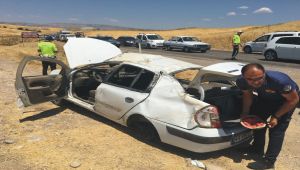 Adıyaman'da otomobil takla attı: 6 yaralı