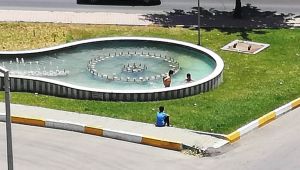 Adıyaman'da süs havuzunda tehlikeli serinlik