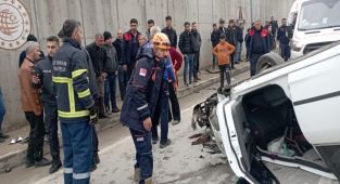 Adıyaman'da takla attan otomobilin sürücüsü yaralandı