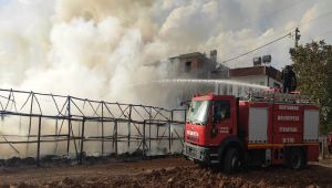 Adıyaman’da tütün iskelesinde yangın korkuttu
