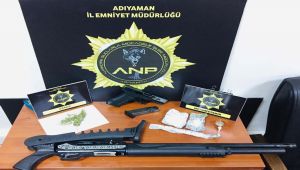 Adıyaman’da Uyuşturucu Madde İle Ruhsatsız Silah Ele Geçirildi