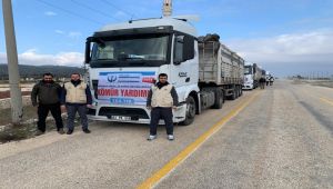 Adıyaman’dan Suriye’ye 4 TIR kömür yardımı