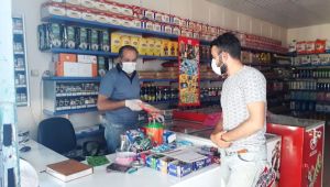 Akıncılar Beldesinde iş yerlerinde koronavirüs denetimi