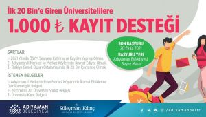 Başarılı öğrencilere kayıt desteği