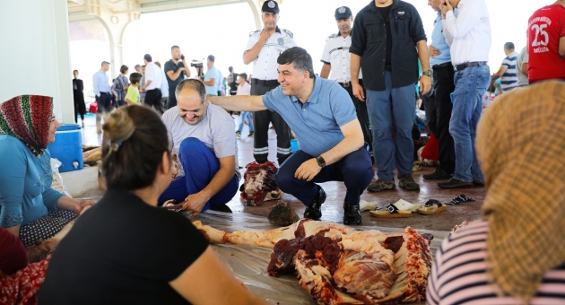 Başkan Fadıloğlu'ndan, Kurban Kesim Noktalarına Ziyaret