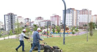 Başkan Görgel: Şehir genelinde 300 personelle yeşil alanların bakımını sürdürüyoruz
