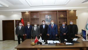 Başkan Korkut'tan Rektör Elmastaş'a ziyaret