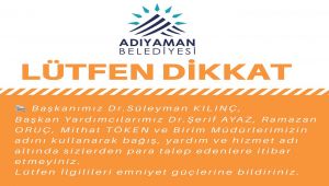 Belediyeden dolandırıcılara karşı uyarı