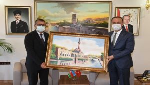 Büyükelçi Hazar İbrahim’den Vali Erin’e ziyaret