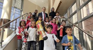 Doç. Dr. Mehmet Şirik’e mektup yazan minik Kerem ve arkadaşlarından ziyaret