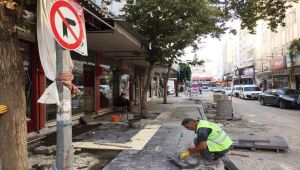 Erdem Caddesi’ndeki yenileme çalışmaları devam ediyor