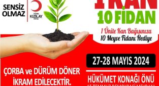 Fatsa Kızılay'ından 1 kan, 10 fidan kampanyası