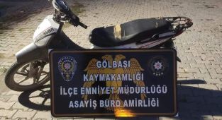 Gaziantep'ten çalınan motosiklet Adıyaman'da bulundu