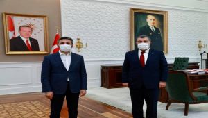 GMDK Başkanı Aydın Sağlık Bakanı Koca'yı ziyaret etti