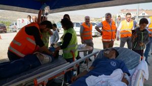 Gölbaşı Devlet Hastanesi’nde Yangın Ve Deprem Tatbikatı