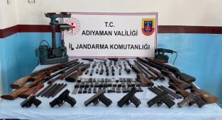 Kaçak tüfek atölyesine baskına 1 gözaltı